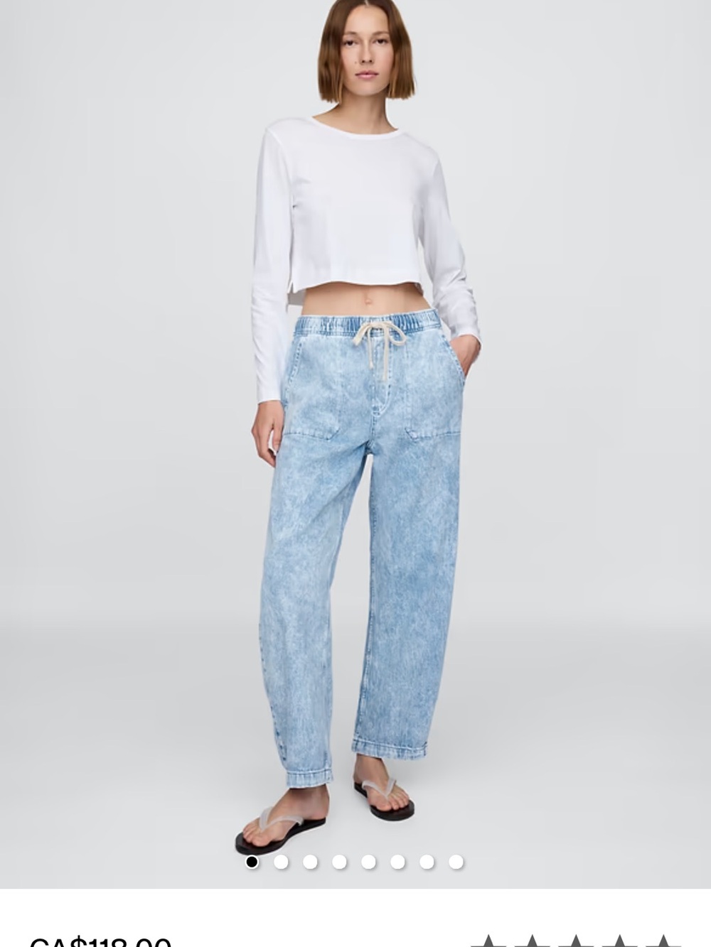 GAP Barrel Drawstring Sm Tall Jeans NWT